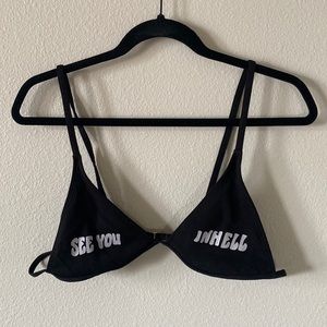“See You In Hell” Bralette/Bikini Top